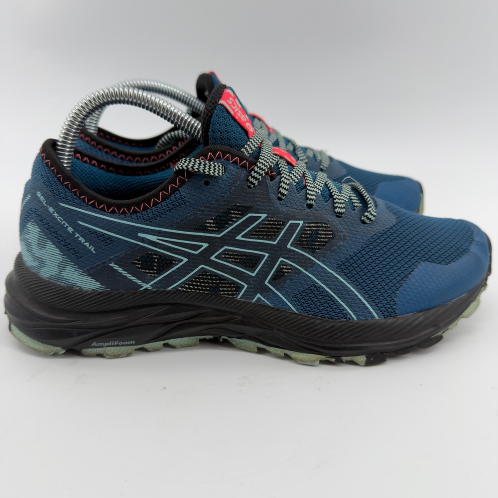 ASICS Gel-Excite Trail Running Shoes Womens 7.5 Teal Blue Pink Sneaker